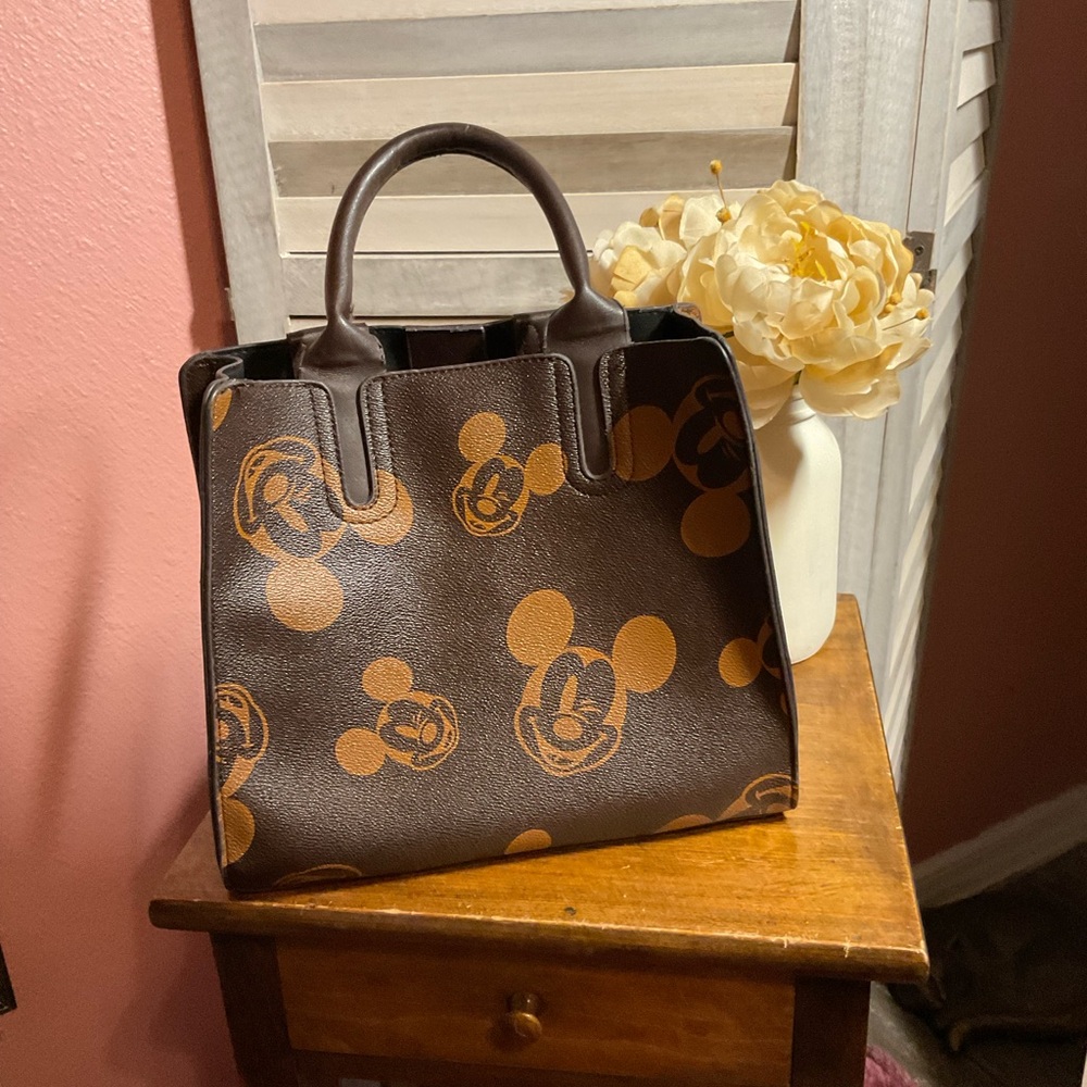 Brown Mickey Mouse Tote Bag